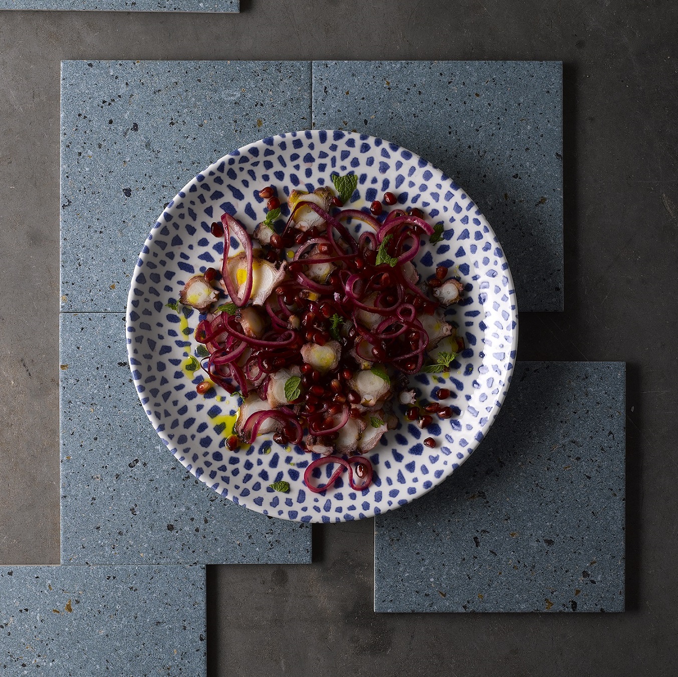 Coupe Plate Dudson Terrazzo Blue 28.8 cm